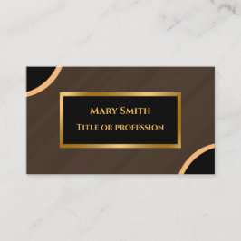 Tarjeta De Visita Marble marrón dorado moderno de lujo