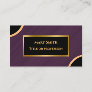 Tarjeta De Visita Marble morado de oro moderno de lujo