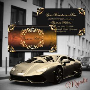 Tarjeta De Visita Marble negro y oro Decoración Lujo y Elegancia