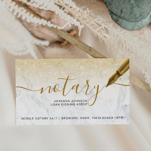 Tarjeta De Visita Marble Notario moda préstamo purpurina de oro tipo