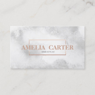 Tarjeta De Visita Marble Rosa Salón estilista de oro maquillaje spa
