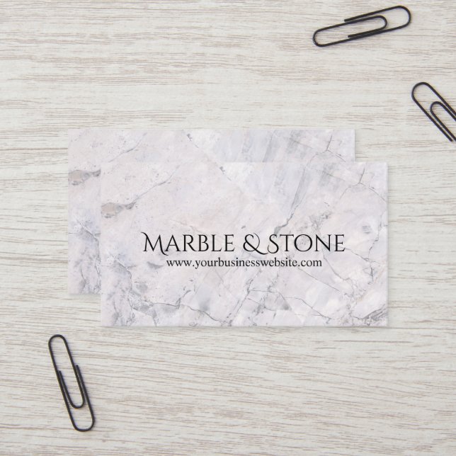 Tarjeta De Visita Marble & Stone Countertops Business Card (Anverso/Reverso In Situ)