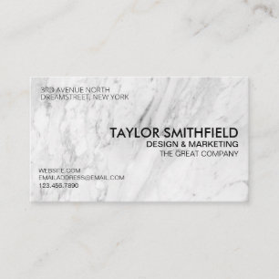 Tarjeta De Visita Marble Stone Trendy Minimal Professional