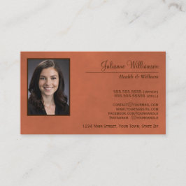 Tarjeta De Visita Marble Terracotta simple foto profesional