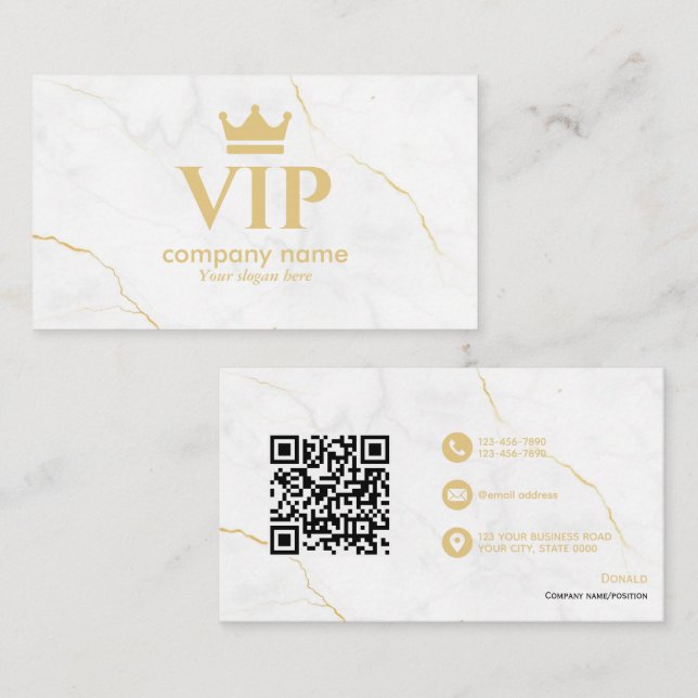 Tarjeta De Visita Marble VIP-Personalizable y profesional completo (Anverso / Reverso)