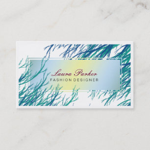 Tarjeta De Visita Marca de color agua Artista Hair Stylist Tree bran
