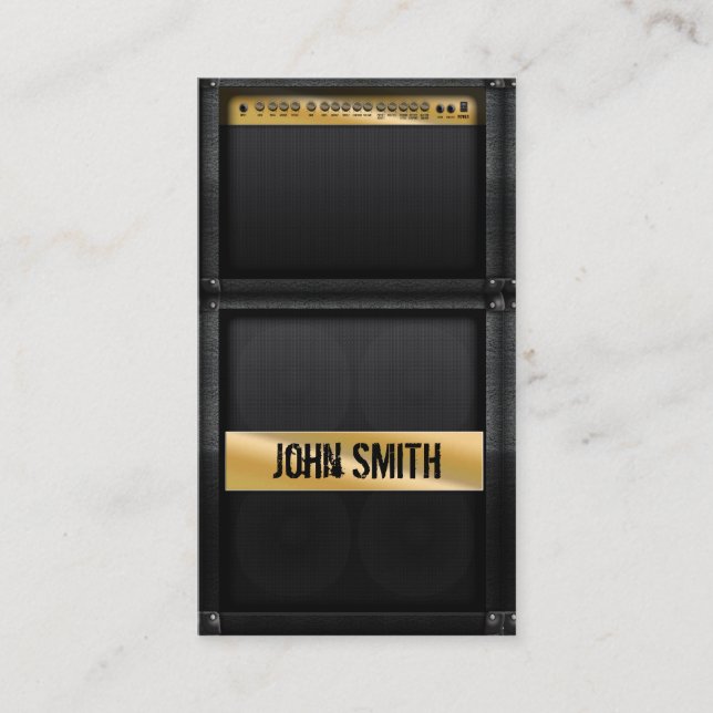 Tarjeta De Visita Marca de guitarra con nombre personalizado (Anverso)