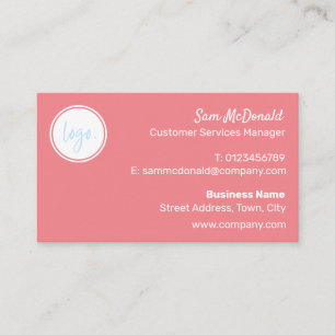 TARJETA DE VISITA MARCA DE LA EMPRESA TRENDY PINK RUBOR BUSINESS LOG