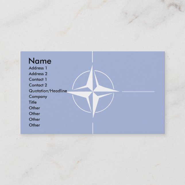Tarjeta De Visita Marca de la OTAN (Anverso)