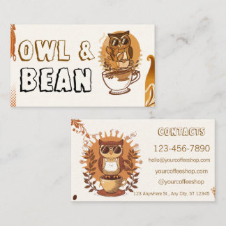 Tarjeta De Visita Marca de negocio de café personalizable