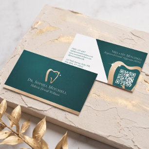 Tarjeta De Visita Marca de Práctica Dental de Lujo Elegante Diente d