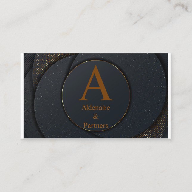 TARJETA DE VISITA MARCA ELEGANCE GOLD LUXURY PROFESSIONAL COMPAND BR (Anverso)