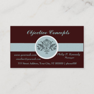 Tarjeta De Visita Marca Fancy Damask Regalia Classic Professional