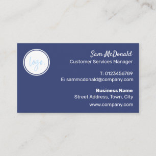 TARJETA DE VISITA MARCA MODERNA BLUE BUSINESS LOGO COMPANY