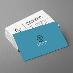 Tarjeta De Visita Marca Ocean Blue Modern Professional