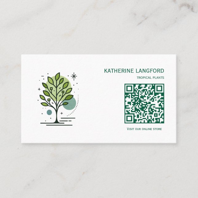 Tarjeta De Visita Marca personalizada de vivero Greenleaf  (Anverso)