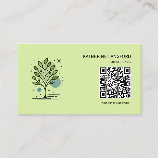 Tarjeta De Visita Marca personalizada de vivero Greenleaf  (Anverso)