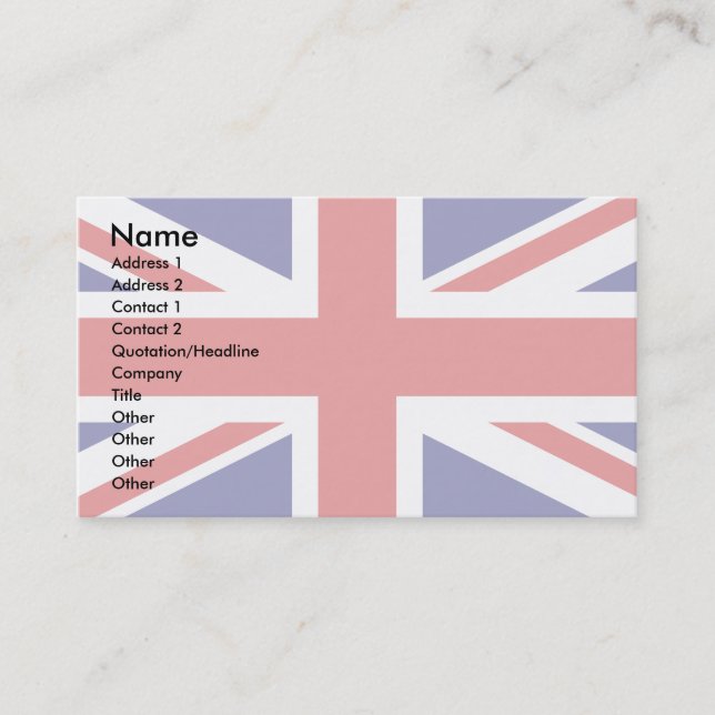 Tarjeta De Visita Marca Uk (Anverso)
