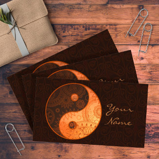 Tarjeta De Visita Marca Yin Yang Gold ID325