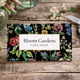 Tarjeta De Visita Marcado de Floristería Botánica Vintage