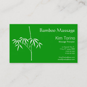 Tarjeta De Visita Marcado Profesional de Bienestar de Bambú Zen