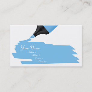 Tarjeta De Visita marcador azul