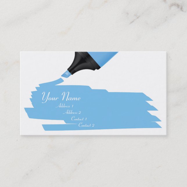 Tarjeta De Visita marcador azul (Anverso)