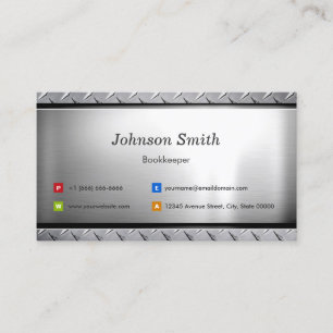 Tarjeta De Visita Marcador - Elegante estilo platino