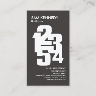 Tarjeta De Visita Marcador Números calculados Servicios de tenedur