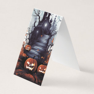 Tarjeta De Visita Marcador plegado del libro de Halloween Scary