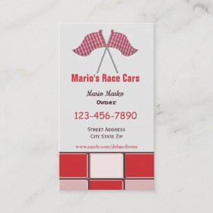 Tarjeta De Visita Marcadores de carreras rosados