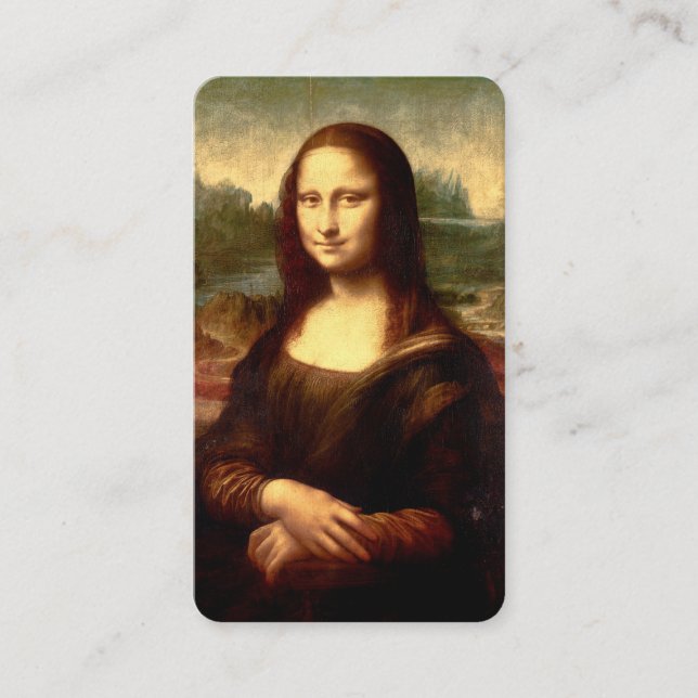 Tarjeta De Visita Marcapáginas de la Mona Lisa (Anverso)
