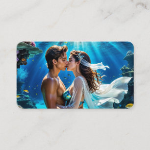 Tarjeta De Visita Marcapáginas del beso de los amantes submarinos