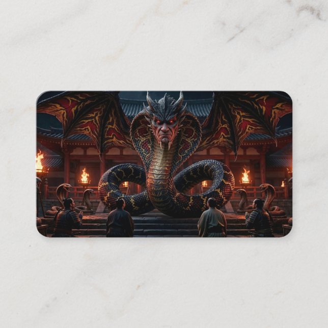 Tarjeta De Visita Marcapáginas del Dragón de Poder (Anverso)