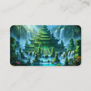 Tarjeta De Visita Marcapáginas del Templo Castillo del Trono de Jade