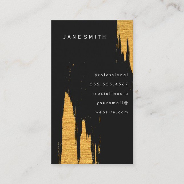 Tarjeta De Visita Marcas artísticas de oro (Anverso)