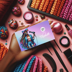 Tarjeta De Visita Marcas de Salón de Mujer Negra Afrocentrista Vibra