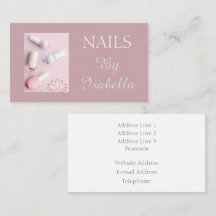 Marcas de Salón de Uñas Rosa Sonrosado Negocio de