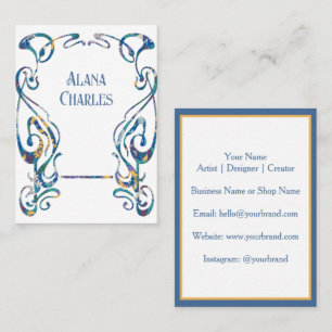 Tarjeta De Visita Marco art nouveau floral
