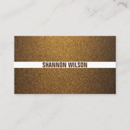 Tarjeta De Visita Marco blanco moderno y sencillo de purpurina de co