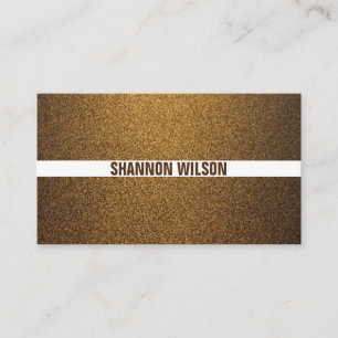 Tarjeta De Visita Marco blanco moderno y sencillo de purpurina de co