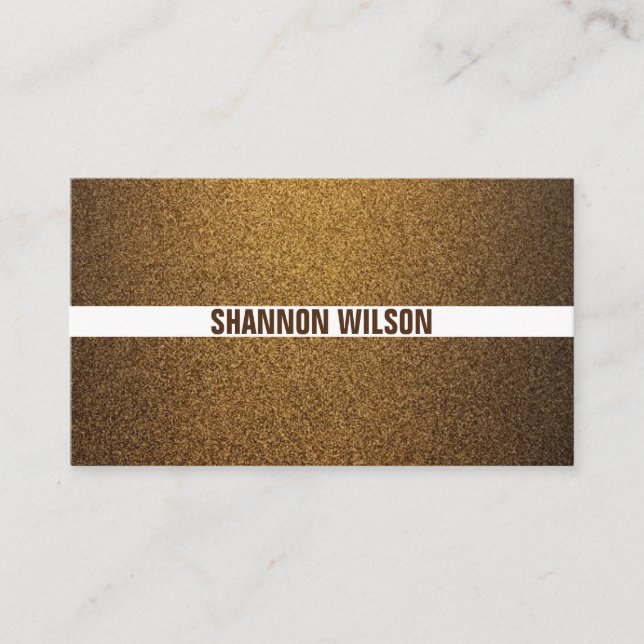 Tarjeta De Visita Marco blanco moderno y sencillo de purpurina de co (Anverso)