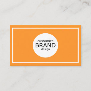 Tarjeta De Visita Marco blanco Naranja Minimalista profesional