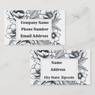 Tarjeta De Visita Marco blanco negro