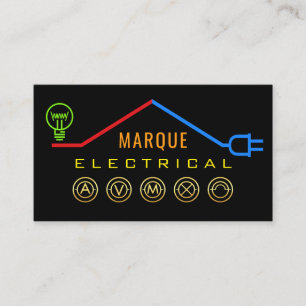 Tarjeta De Visita Marco de cableado eléctrico en la azotea