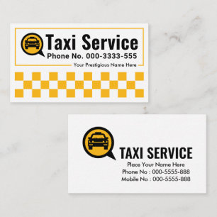 Tarjeta De Visita Marco de cajas Yellow Taxi Checks