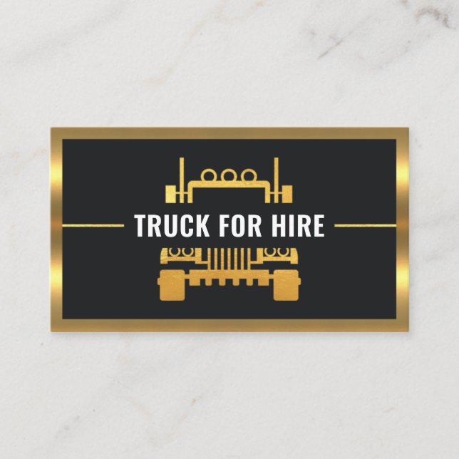 Tarjeta De Visita Marco de camión de oro Border Trucker (Anverso)