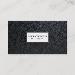 Tarjeta De Visita Marco de cuero/blanco