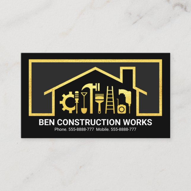 Tarjeta De Visita Marco de herramientas del controlador del hogar Go (Anverso)