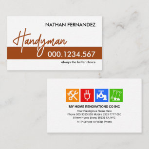 Tarjeta De Visita Marco de Letrero de Mano de Obra Creativa de Const